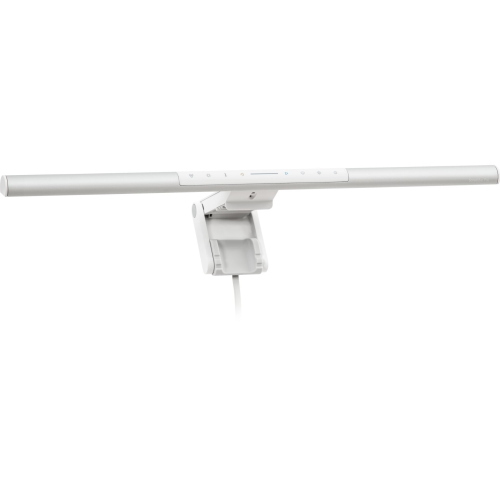 BenQ Screenbar Pro è una lampada da monitor in argento dal design compatto, ideale per illuminare la scrivania senza ingombro.
