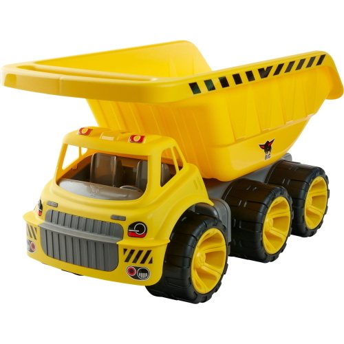 BIG Power Worker Mega Kipper è un robusto camion giocattolo della linea Power Worker, ideale per il trasporto di carichi nei giochi di movimento.