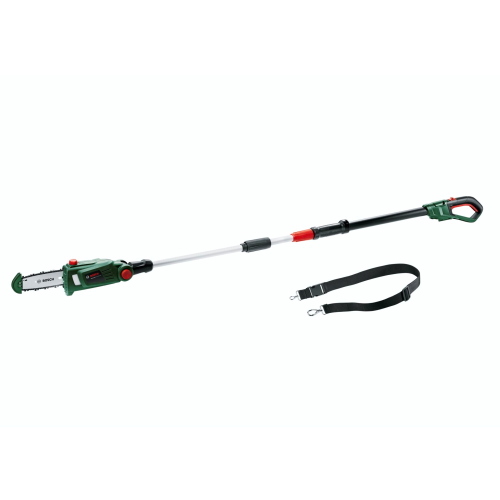 Bosch UniversalChainPole 18 è un tagliarami telescopico a batteria per potatura rami alti, corpo macchina senza batteria compatibile con sistema Bosch 18V.