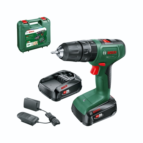 Bosch EasyImpact 18V-40, trapano a percussione a batteria 18V sistema Easy, fornito in valigetta per foratura e avvitamento su legno metallo e muratura.