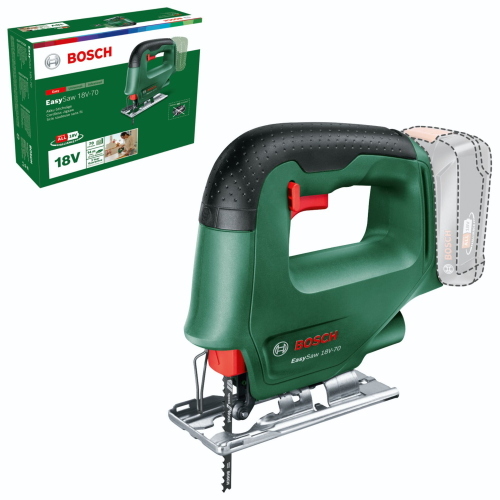 Bosch EasySaw 18V-70 è un seghetto alternativo a batteria cordless della linea EasySaw, progettato per tagli pratici e maneggevoli con sistema Bosch da 18V.
