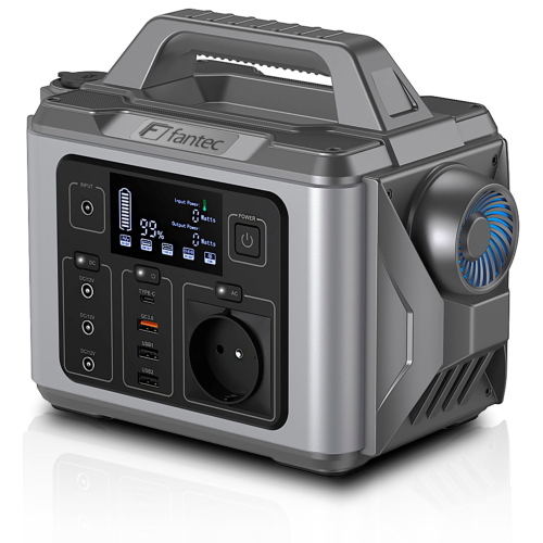 FANTEC PGS-300 Powerstation e Solargenerator, una stazione di energia portatile ideale per ricaricare dispositivi in viaggio o in emergenza.