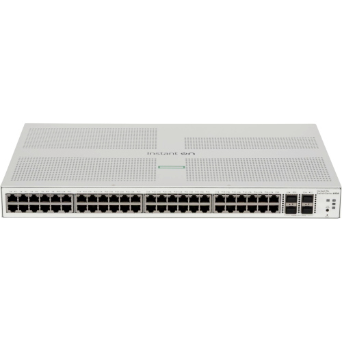 HPE Networking Instant On 1930 Switch 48p Gigabit, uno switch di rete gestibile con 48 porte Gigabit Ethernet per connessioni veloci e affidabili.