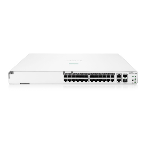 HPE Networking Instant On 1960 Switch 20p Gbit PoE 370W, uno switch di rete Gigabit PoE con 20 porte e budget di 370W per alimentare dispositivi.