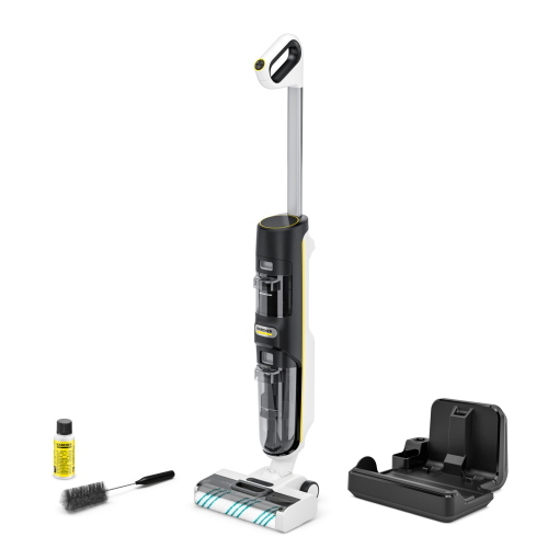 Kärcher FCV 4 Dry Pet&Home è un aspirapolvere a secco senza fili per superfici dure e tappeti, ideale per rimuovere peli di animali domestici.