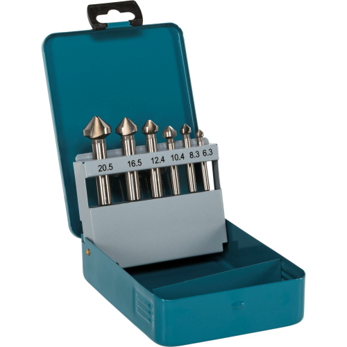 Makita Senkerset 6tlg HSS è un set da 6 punte in acciaio HSS per foratura su metallo, ideale per lavori di precisione.