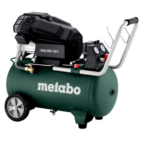 Il Metabo Basic 400-50 V Kompressor è un compressore d’aria con serbatoio da 50 litri e potenza di 400 watt per applicazioni di base.