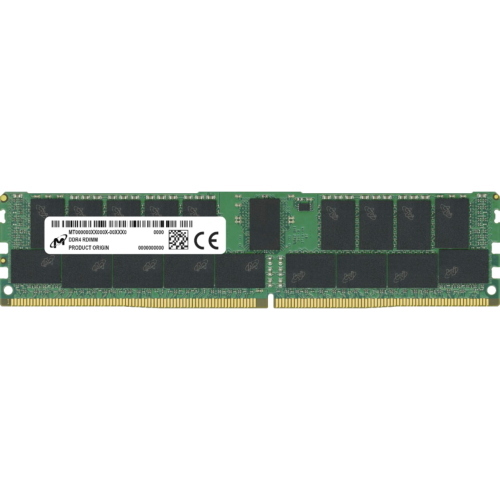 Micron 64GB DDR4-3200 RDIMM 2Rx4 CL22, modulo memoria registrato per server con 64 GB e velocità 3200 MT / s.