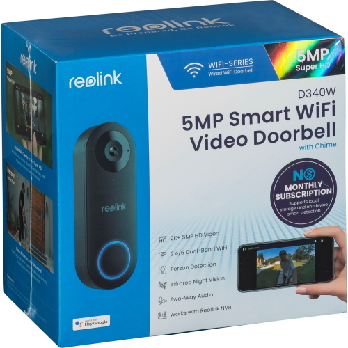 Reolink D340W videocitofono wireless 5 MP per esterno con sensore ad alta risoluzione.