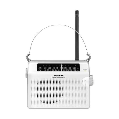 Sangean PR-D6 (Hedonic 60) di colore bianco è una radio compatta e funzionale per un audio chiaro e preciso.