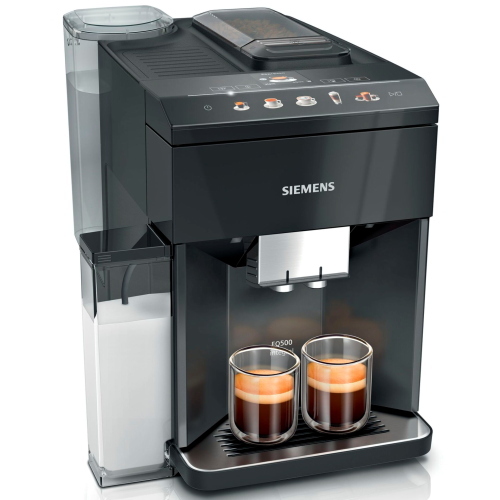 Siemens TQ 515D09 EQ.500 macchina da caffè automatica serie EQ.500 con elegante finitura Piano black.