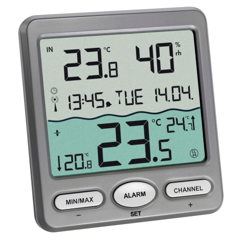 TFA 30.3056.10 Venice termometro wireless da piscina con trasmissione dati a distanza per monitorare la temperatura dell'acqua.