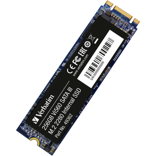 Verbatim Vi560 S3 M.2 SSD 256GB è un'unità a stato solido M.2 con capacità 256GB per archiviazione veloce.