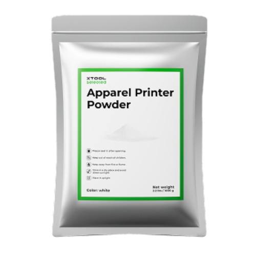XTool Selected Apparel Printer Powder: polvere per stampa su abbigliamento, confezione da 1 kg.