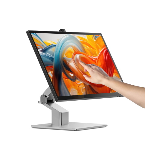Alogic Clarity Pro Touch 27 pollici UHD 4K monitor touch con supporto pieghevole Fold Stand per interazione diretta.