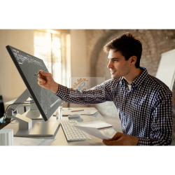 Alogic Clarity Pro Touch 27 pollici UHD 4K monitor touch con supporto pieghevole Fold Stand per interazione diretta.