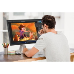 Alogic Clarity Pro Touch 27 pollici UHD 4K monitor touch con supporto pieghevole Fold Stand per interazione diretta.