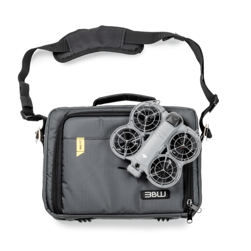 B&W drone.bag TEX.117, borsa tecnica progettata per il trasporto e la protezione del drone DJI Neo 2 con scomparti interni dedicati.