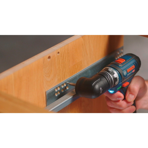 Bosch GSR 12V-15 FC è un trapano avvitatore a batteria da 12 volt con sistema FlexiClick per cambio rapido della testa di lavoro.