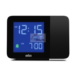Braun BC 015 B-DCF è una sveglia radio controllata con proiezione LED che sincronizza automaticamente l’ora tramite segnale DCF.