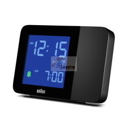 Braun BC 015 B-DCF è una sveglia radio controllata con proiezione LED che sincronizza automaticamente l’ora tramite segnale DCF.