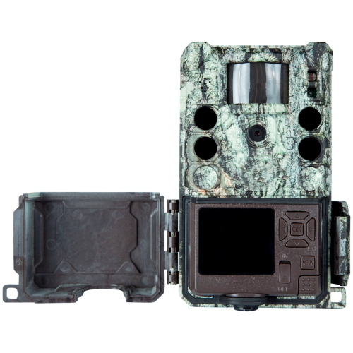 Bushnell Wildkamera 30MP single Core 4K camo, fototrappola con 30MP e video 4K per monitoraggio fauna.