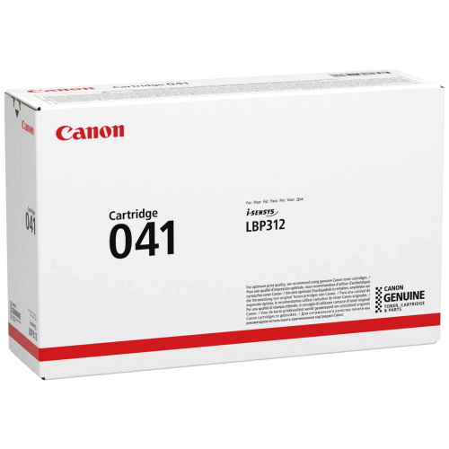 Canon Toner Cartridge 041 BK schwarz, cartuccia toner originale nera per stampanti Canon, garantisce stampe nitide e affidabili.