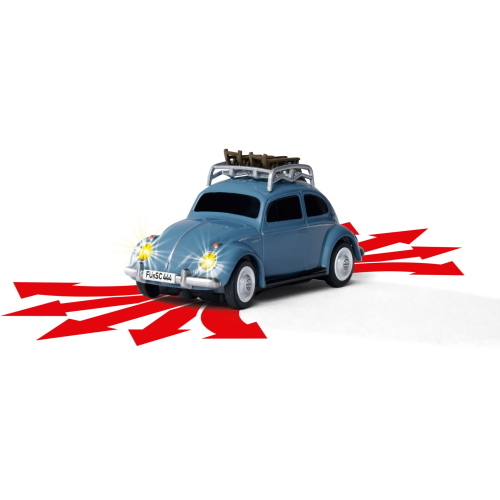Carson presenta il modellino radiocomandato VW Beetle Wintersport in scala 1:87 con tecnologia 2,4 GHz, pronto all'uso.