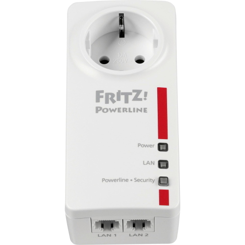 FRITZ!Powerline 1220 Set è un adattatore Powerline che estende la rete tramite impianto elettrico, ideale per FRITZ!Box.