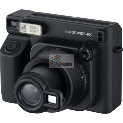 Fujifilm Instax Wide 400 nera, fotocamera istantanea per pellicole Wide, regala grandi stampe istantanee.
