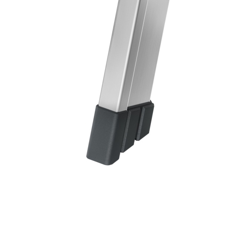 La scala Hailo Master D100 2 x 4 Stufen-Leiter è una scala doppia in alluminio con 8 gradini antiscivolo, versatile come scala autoportante o due scale singole.
