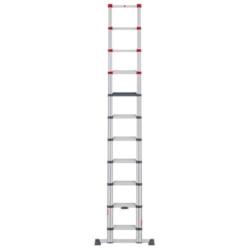 Hailo Master T100 11 Stufen scala multiuso a 11 gradini, gradini antiscivolo e bloccaggio automatico per sicurezza.