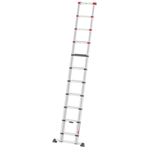 Hailo Master T100 11 Stufen scala multiuso a 11 gradini, gradini antiscivolo e bloccaggio automatico per sicurezza.