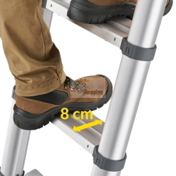 Hailo Master T100 11 Stufen scala multiuso a 11 gradini, gradini antiscivolo e bloccaggio automatico per sicurezza.