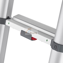 Hailo Master T100 11 Stufen scala multiuso a 11 gradini, gradini antiscivolo e bloccaggio automatico per sicurezza.