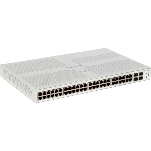 HPE Networking Instant On 1930 Switch 48p Gigabit, uno switch di rete gestibile con 48 porte Gigabit Ethernet per connessioni veloci e affidabili.
