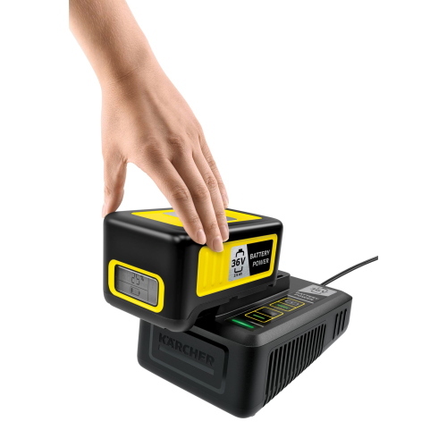 Kärcher Battery Power 36V Schnellladegerät, caricabatterie rapido per batterie al litio 36V con monitoraggio intelligente di temperatura e stato.