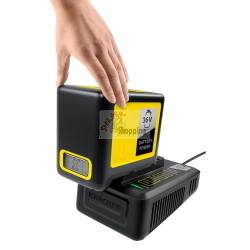 Kärcher Battery Power 36V Schnellladegerät, caricabatterie rapido per batterie al litio 36V con monitoraggio intelligente di temperatura e stato.