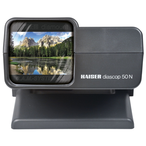 Kaiser Diascop 50 N 2015, proiettore diapositive 35mm con obiettivo 1:2.8 / 85 mm e messa a fuoco manuale.