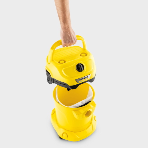 Kärcher WD 2 Plus V-12 / 4 / 18, aspirapolvere multiuso originale per la pulizia a secco e umido con potente aspirazione.