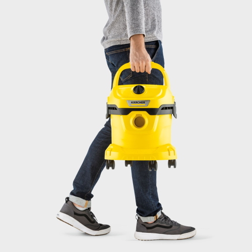 Kärcher WD 2 Plus V-12 / 4 / 18, aspirapolvere multiuso originale per la pulizia a secco e umido con potente aspirazione.