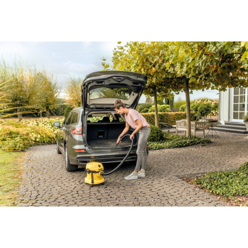 Kärcher WD 2 Plus V-12 / 4 / 18, aspirapolvere multiuso originale per la pulizia a secco e umido con potente aspirazione.