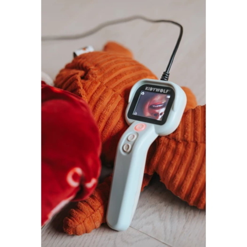 Kidywolf Kinder Endoskopkamera, un endoscopio a telecamera per bambini, progettato per esplorare in modo sicuro e intuitivo spazi difficili da raggiungere.