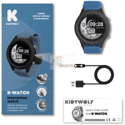 Kidywolf Smart-Watch blau, orologio intelligente per bambini con design moderno e colore blu, ideale per un primo smartwatch.