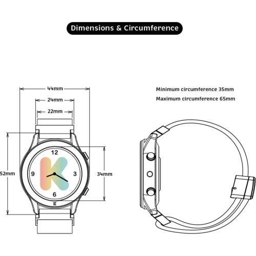 Kidywolf Smart-Watch blau, orologio intelligente per bambini con design moderno e colore blu, ideale per un primo smartwatch.