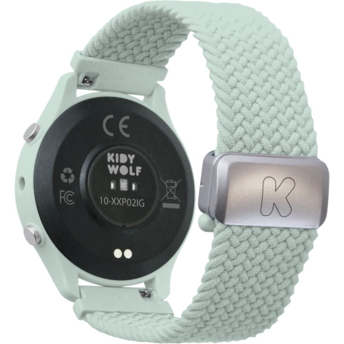 Kidywolf Smart-Watch grün è uno smartwatch per bambini dal design robusto e colore verde.