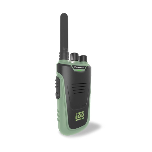 Kidywolf Walkie-Talkies con torcia integrata, ricetrasmettitori portatili bicolore verde e arancione per avventure.