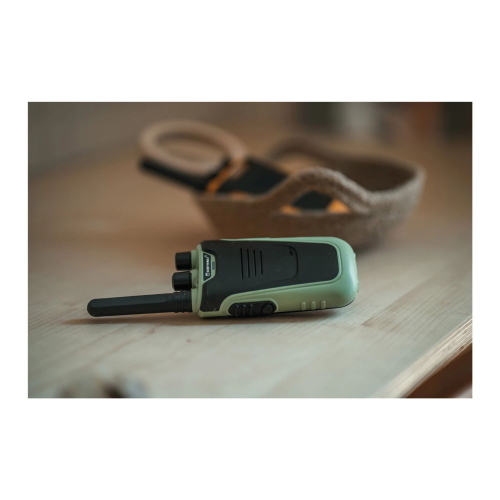 Kidywolf Walkie-Talkies con torcia integrata, ricetrasmettitori portatili bicolore verde e arancione per avventure.