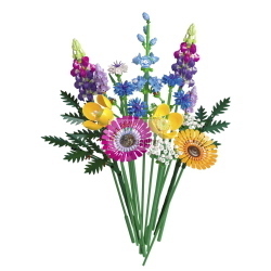 LEGO Icons 10313 Wildblumenstrauß, un set LEGO per adulti con bouquet di fiori di campo da esporre.