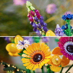 LEGO Icons 10313 Wildblumenstrauß, un set LEGO per adulti con bouquet di fiori di campo da esporre.